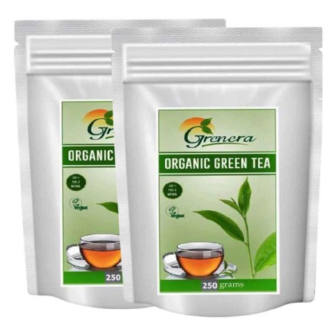 Grenera Organic Green Tea, 250 g Natural - Pack of 2 Grenera Organic Green Tea, 250 g Natural - Pack of 2