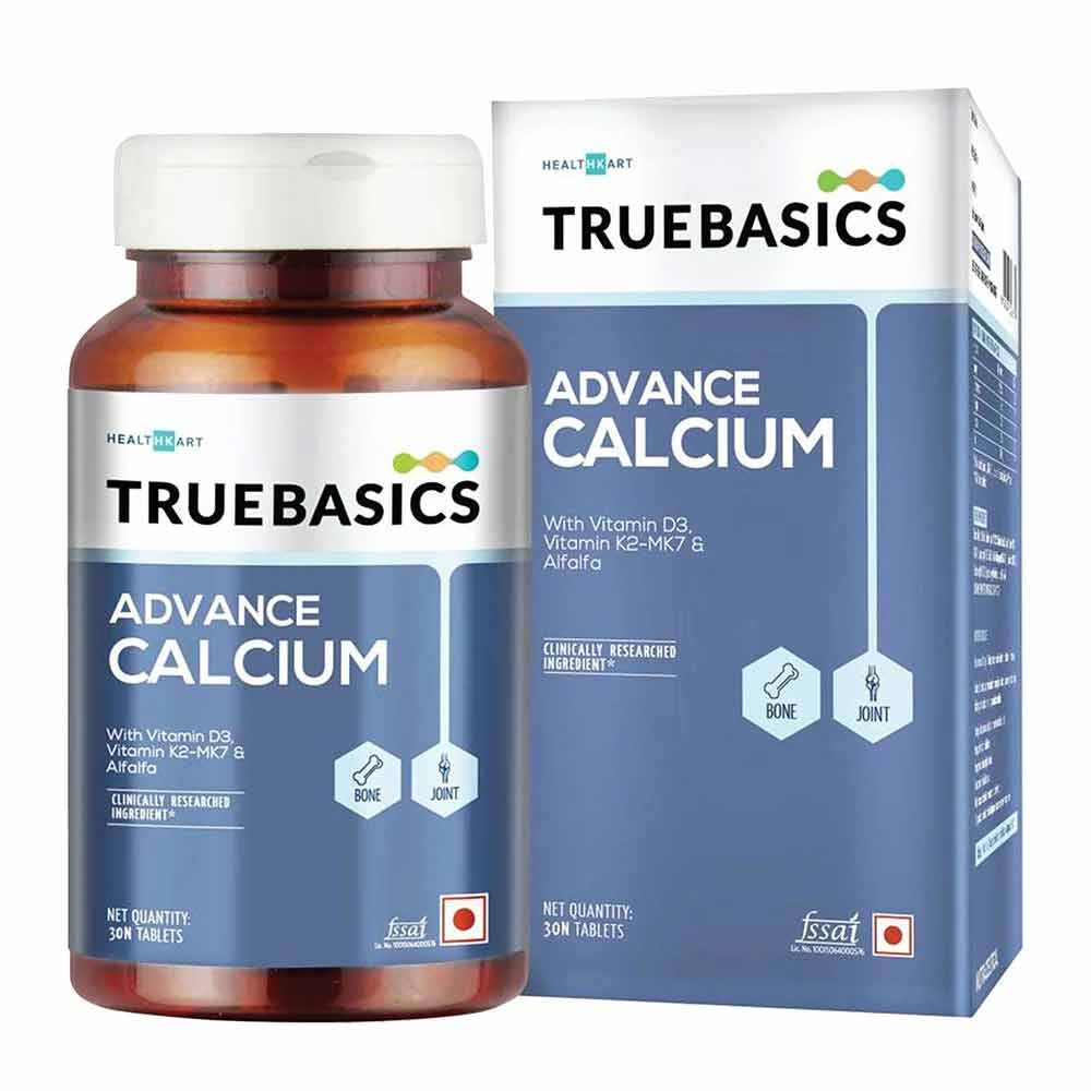 1 - TrueBasics Advance Calcium Vitamin D3 & K2MK7 OP,  30 tablet(s)  Unflavoured 