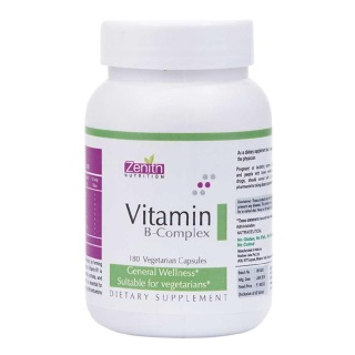Zenith Nutrition Vitamin B-Complex, Unflavoured 180 veggie capsule(s)
