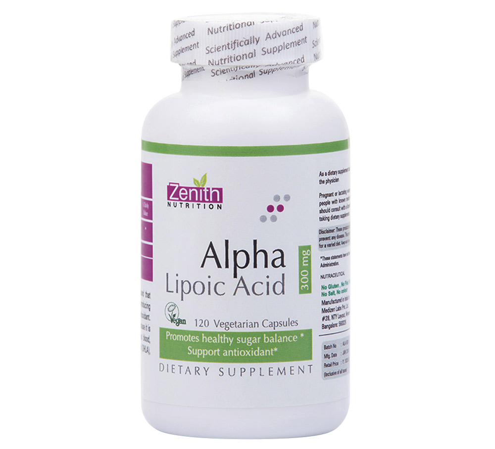Zenith Nutrition Alpha Lipoic Acid -300Mg,  120 veggie capsule(s) 
