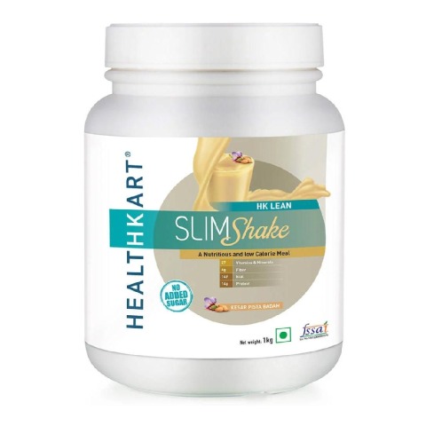 1 - HealthKart SlimShake No Added Sugar OP,  1 kg  Kesar Pista Badam 
