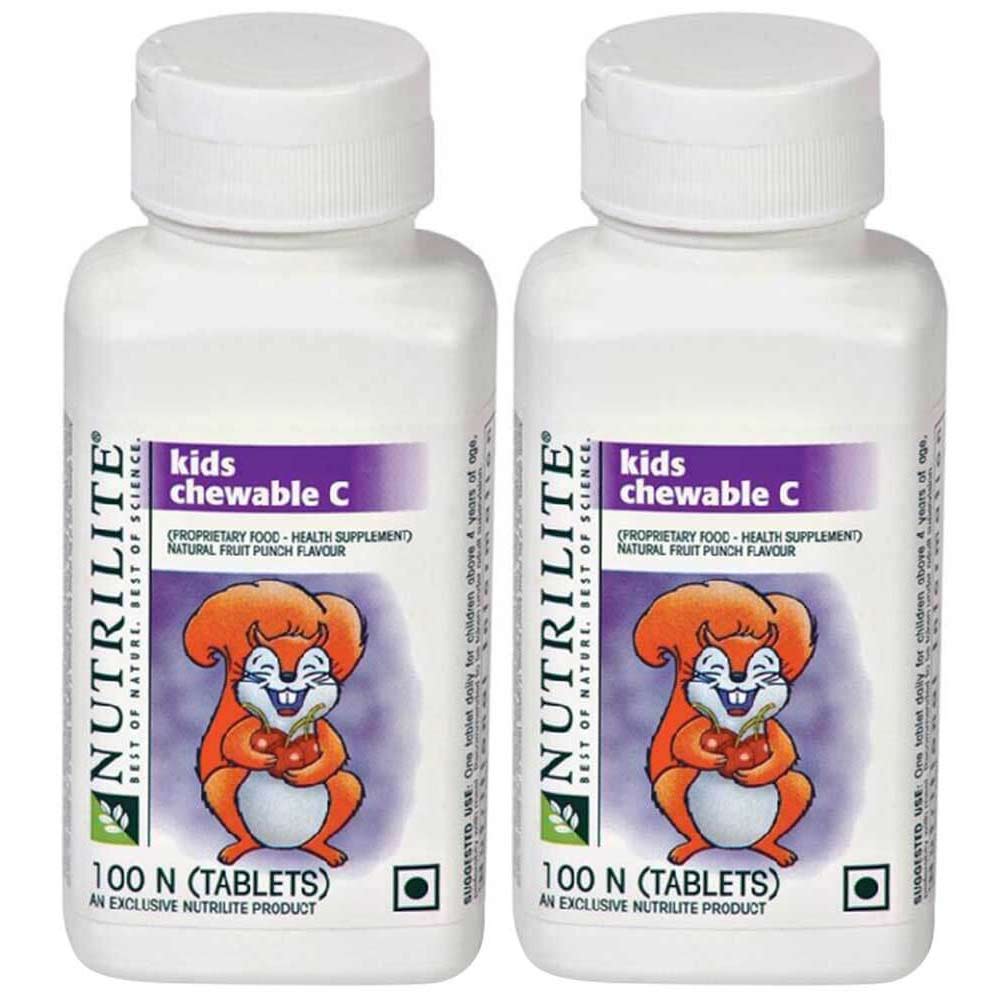 1 - Amway Nutrilite Kids Chweable C - Pack of 2,  100 chewable tablet(s)  Unflavoured 