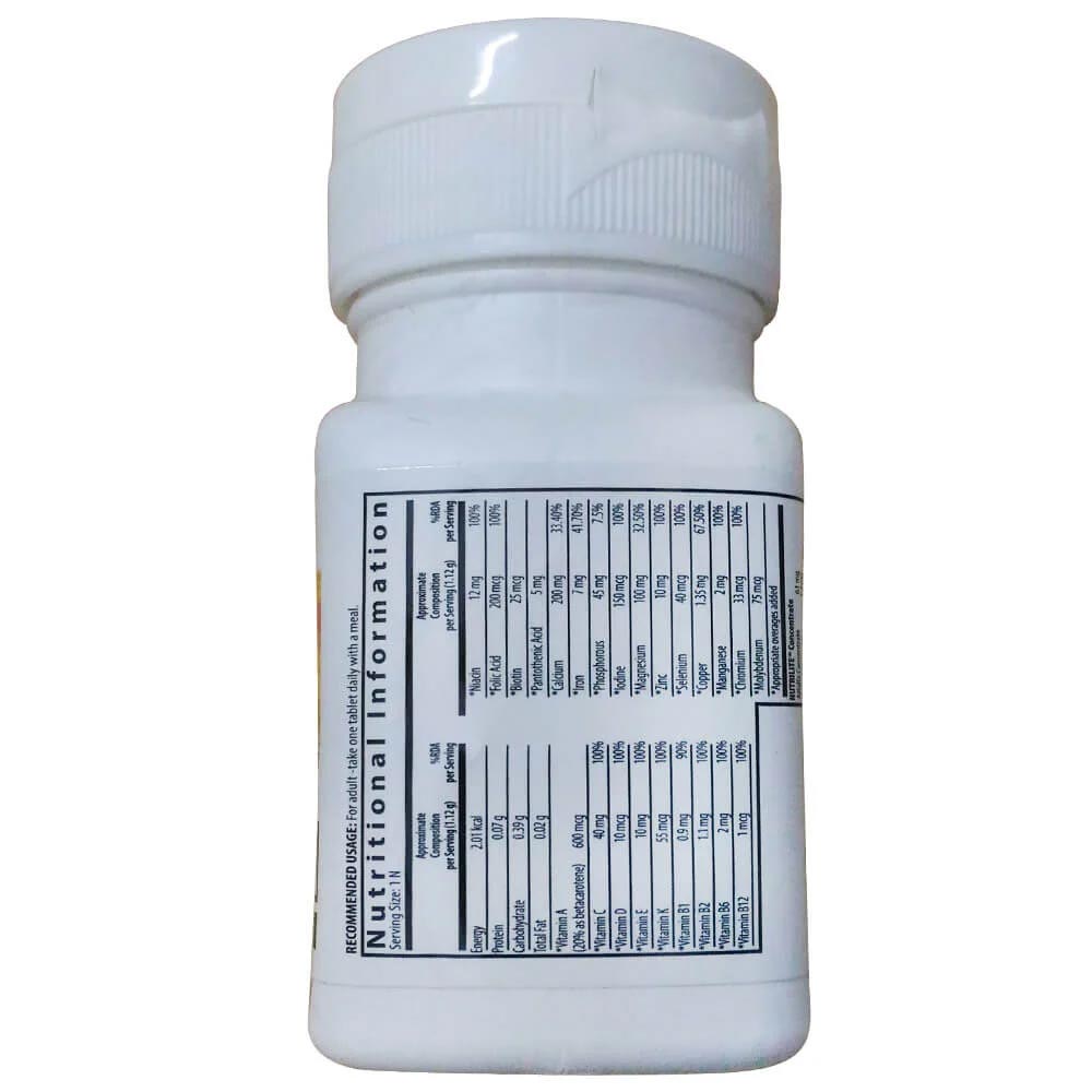 nutritioninfo - Amway Nutrilite Daily - Pack of 2,  60 tablet(s)  Unflavoured 