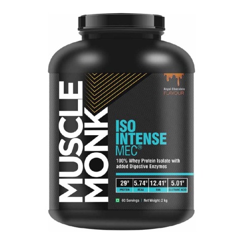 1 - Muscle Monk ISO Intense MEC Whey Isolate Protein with Digestive Enzymes,  4.4 lb  Royal Chocolate 