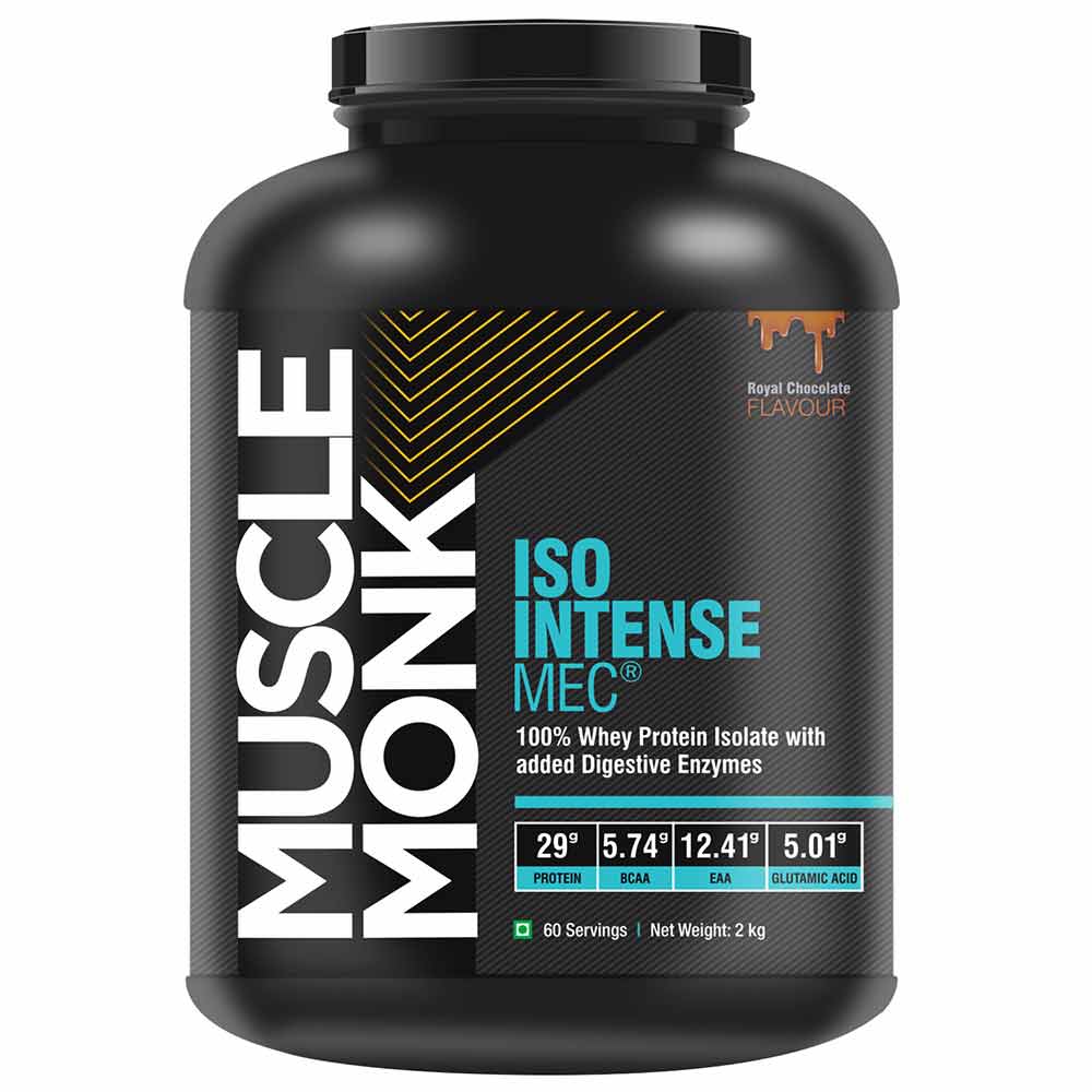 1 - Muscle Monk ISO Intense MEC Whey Isolate Protein with Digestive Enzymes,  4.4 lb  Royal Chocolate 