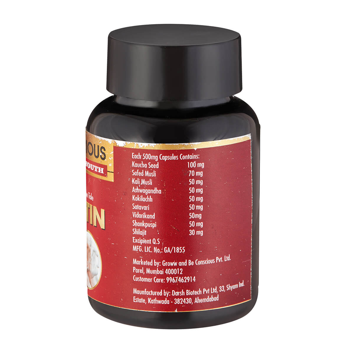 contains - Be Conscious Rasputin (500mg),  60 capsules 