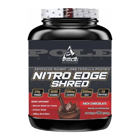 1 - Pole Nutrition Nitro Edge Shred,  5 lb  Rich Chocolate 