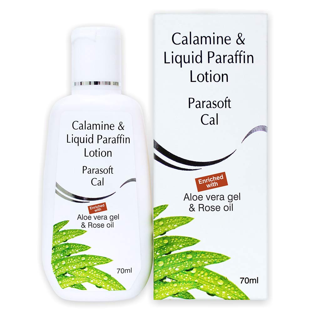 1 - Parasoft Cal Body Moisturizing Lotion with Calamine, Aloevera & Rose Oil,  70 ml  for All Skin Type 
