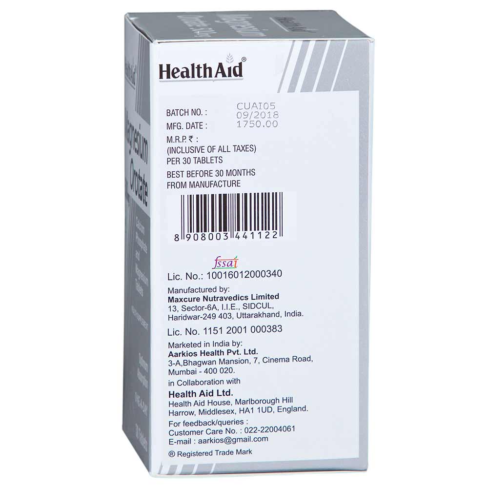Health Aid Magnesium Orotate 500mg 30 tablet(s) online in India