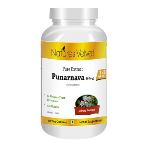 Natures Velvet Punarnava Pure Extract (500 mg), 60 veggie capsule(s) Natures Velvet Punarnava Pure Extract (500 mg), 60 veggie capsule(s)