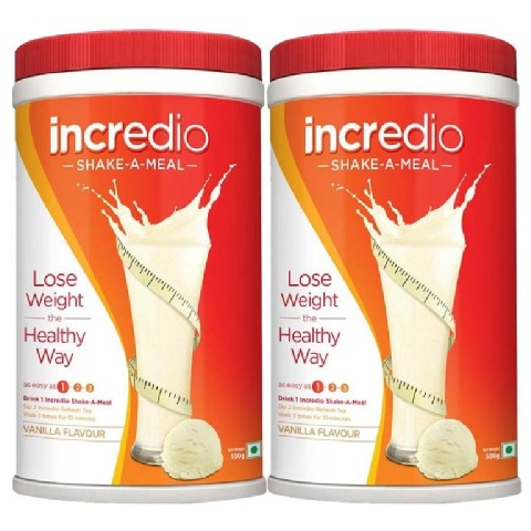 Incredio Weight Loss Shake - Pack of 2, 0.5 kg Vanilla Incredio Weight Loss Shake - Pack of 2, 0.5 kg Vanilla