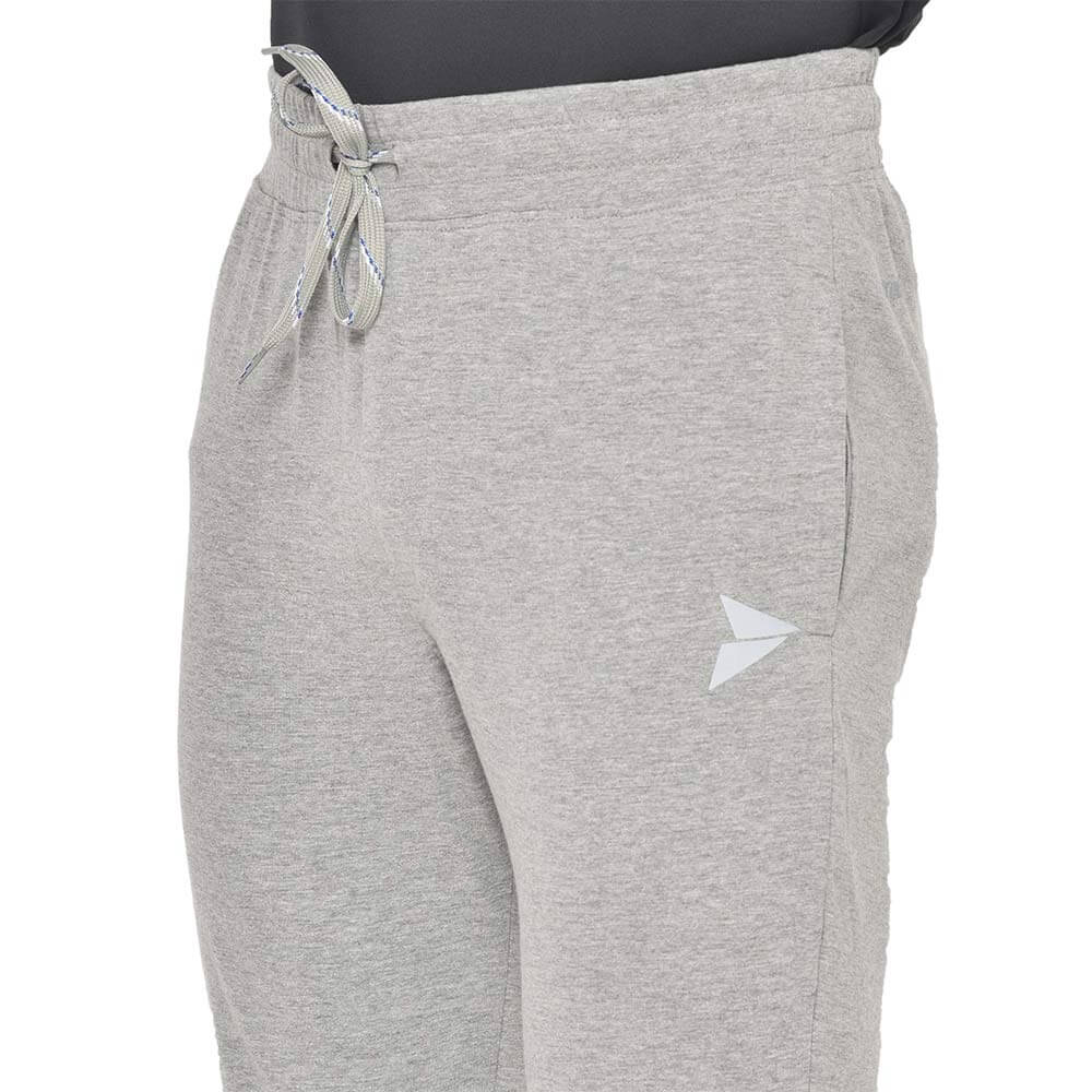 4 - Fitinc Cotton Double Strip Designed Trackpant with Both Side Zipper,  Grey  XXL 
