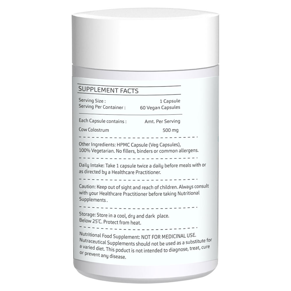 nutritioninfo - GreenOpia Cow Colostrum,  60 capsules 