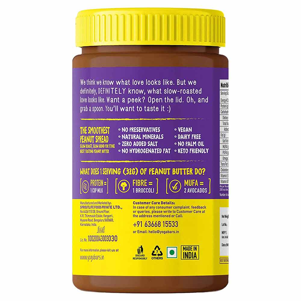 back - Yogabars Dark Chocolate Peanut Butter,  1 kg  Creamy & Chocolatey 