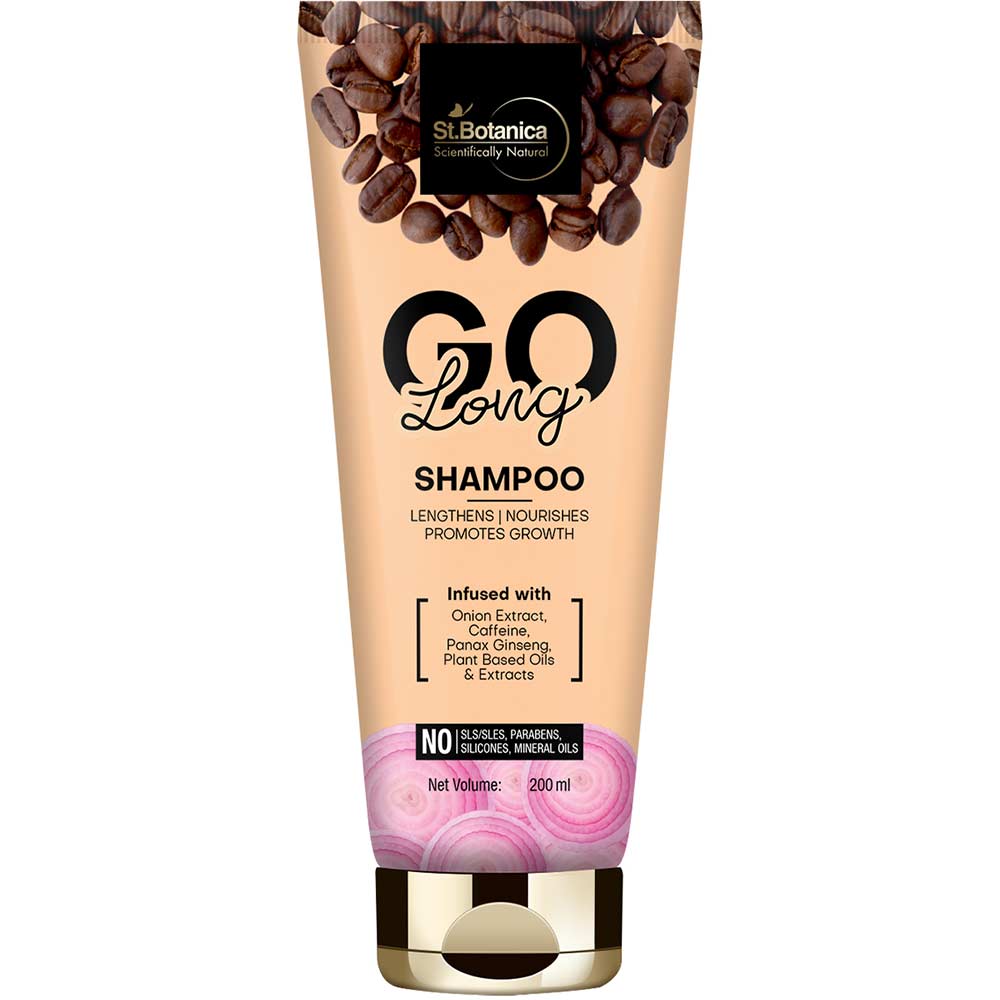 2 - St.Botanica GO Long Hair Shampoo,  200 ml  with Onion Oil, Caffeine, Panax Ginseng 