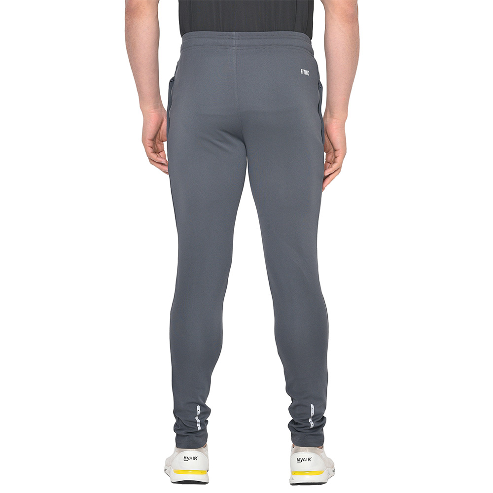 3 - Fitinc Dobby Solid Track Pants,  Grey  Medium 
