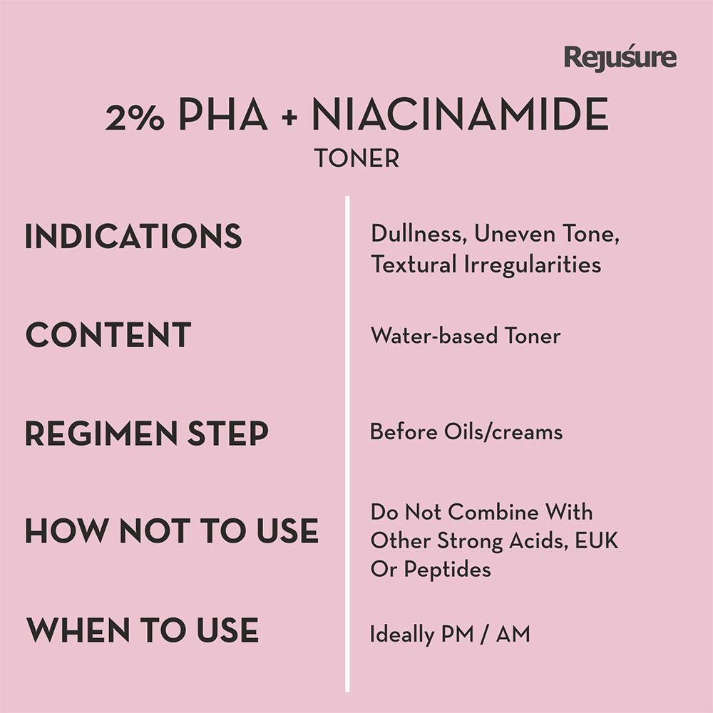 4 - Rejusure PHA + Niacinamide Face Toner,  100 ml  for Oily & Normal Skin 