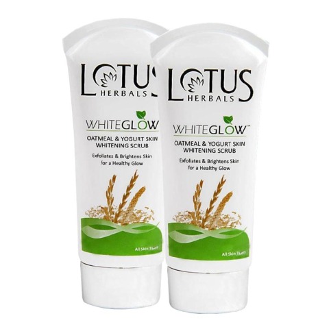 Lotus Herbals Whiteglow Scrub, 100 g Oatmeal & Yogurt - Pack of 2 Lotus Herbals Whiteglow Scrub, 100 g Oatmeal & Yogurt - Pack of 2