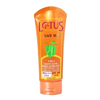 Lotus Herbals Safe Sun 3-in-1 Matte Look Daily Sun Block, 50 g All