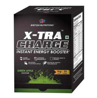 British Nutritions X-tra Charge Instant Energy, 2.2 lb Green Apple