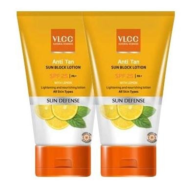 VLCC Anti Tan Sun Screen Lotion SPF 25 - Pack of 2, 150 g Sun Defense VLCC Anti Tan Sun Screen Lotion SPF 25 - Pack of 2, 150 g Sun Defense