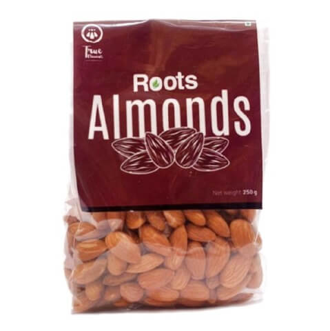 True Elements Roots Californian Jumbo Almonds, Unflavoured 0.250 kg True Elements Roots Californian Jumbo Almonds, Unflavoured 0.250 kg