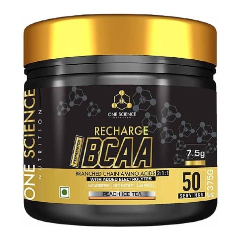 1 - One Science Nutrition Recharge BCAA,  0.82 lb  50 Servings  Peach Ice Tea