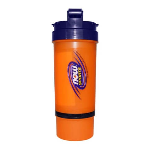 Now 3 in 1 Sports Shaker Bottle, Orange & Blue 500 ml Now 3 in 1 Sports Shaker Bottle, Orange & Blue 500 ml