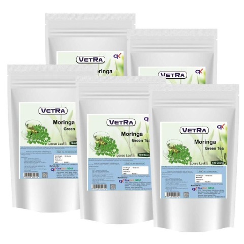 Vetra Moringa Green Tea Loose Leaf - Pack of 5 0.1 kg Unflavoured Vetra Moringa Green Tea Loose Leaf - Pack of 5 0.1 kg Unflavoured