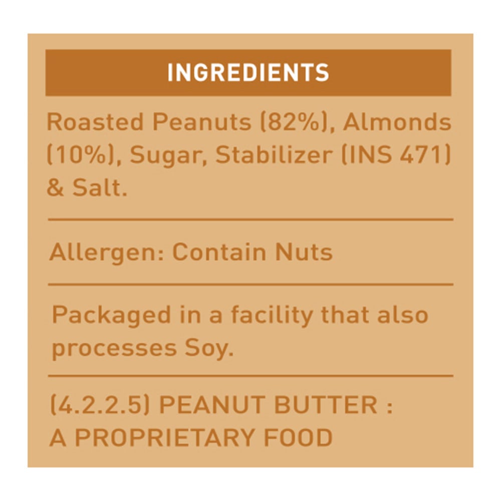 5 - MuscleBlaze Peanut Butter with Almond Chunks,  0.750 kg  Unflavoured 
