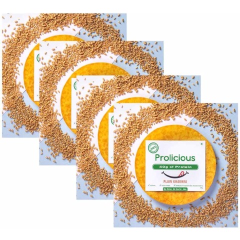 1 - Prolicious Plain Khakhra,  Unflavoured (Pack of 4)  200 g 
