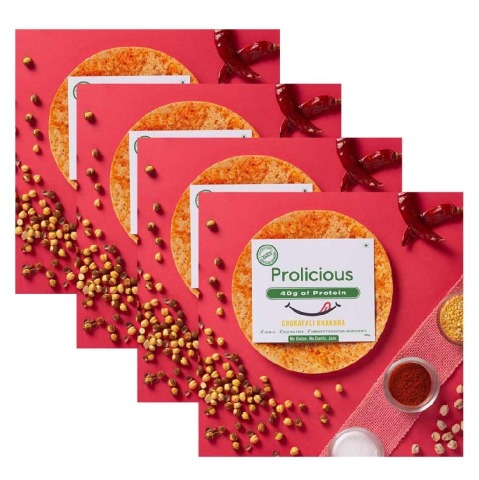 1 - Prolicious Chorafali Khakhra,  Unflavoured (Pack of 4)  200 g 