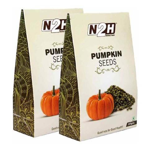N2H Pumpkin Seeds - Pack of 2 Unflavoured 0.1 kg N2H Pumpkin Seeds - Pack of 2 Unflavoured 0.1 kg