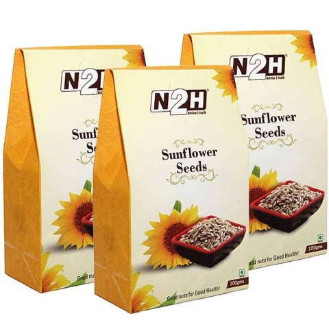 N2H Sunflower Seeds - Pack of 3 0.1 kg Unflavoured N2H Sunflower Seeds - Pack of 3 0.1 kg Unflavoured