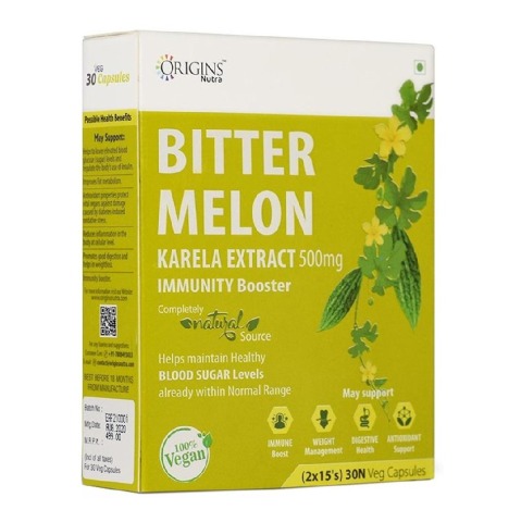 1 - Origins Nutra Bitter Melon Karela Extract 500mg, 30 veggie capsule(s)