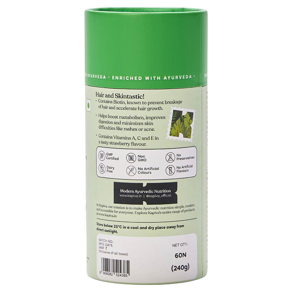 3 - Kapiva Biotin Gummies (Nourishes Hair and Skin),  60 gummies  Unflavoured 