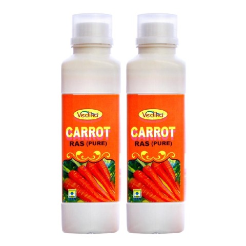 Vedika Carrot Ras - Pack of 2 Unflavoured 0.5 L Vedika Carrot Ras - Pack of 2 Unflavoured 0.5 L