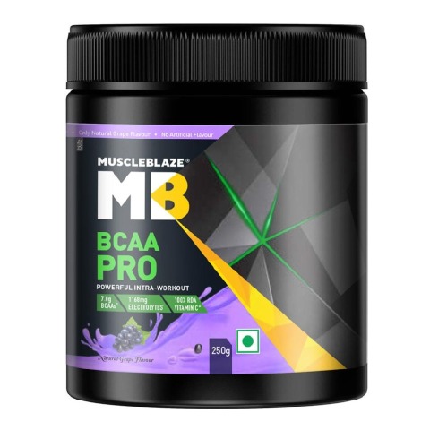 8 - MuscleBlaze BCAA Pro, 0.55 lb 16 Servings Natural Grape