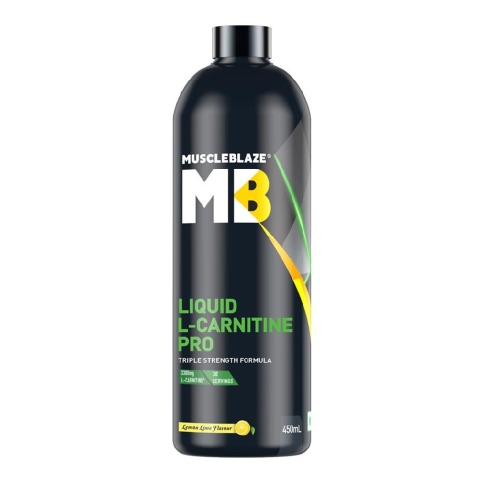 4 - MuscleBlaze Liquid Carnitine PRO - Triple Strength Formula OP,  450 ml  Lemon Lime 