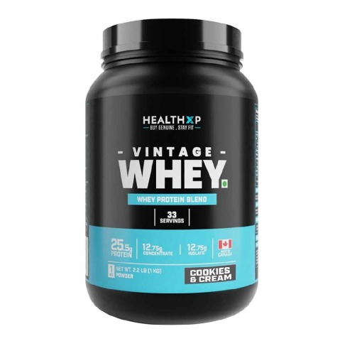 1 - HealthXP Vintage Whey,  2.2 lb  Cookies & Cream 
