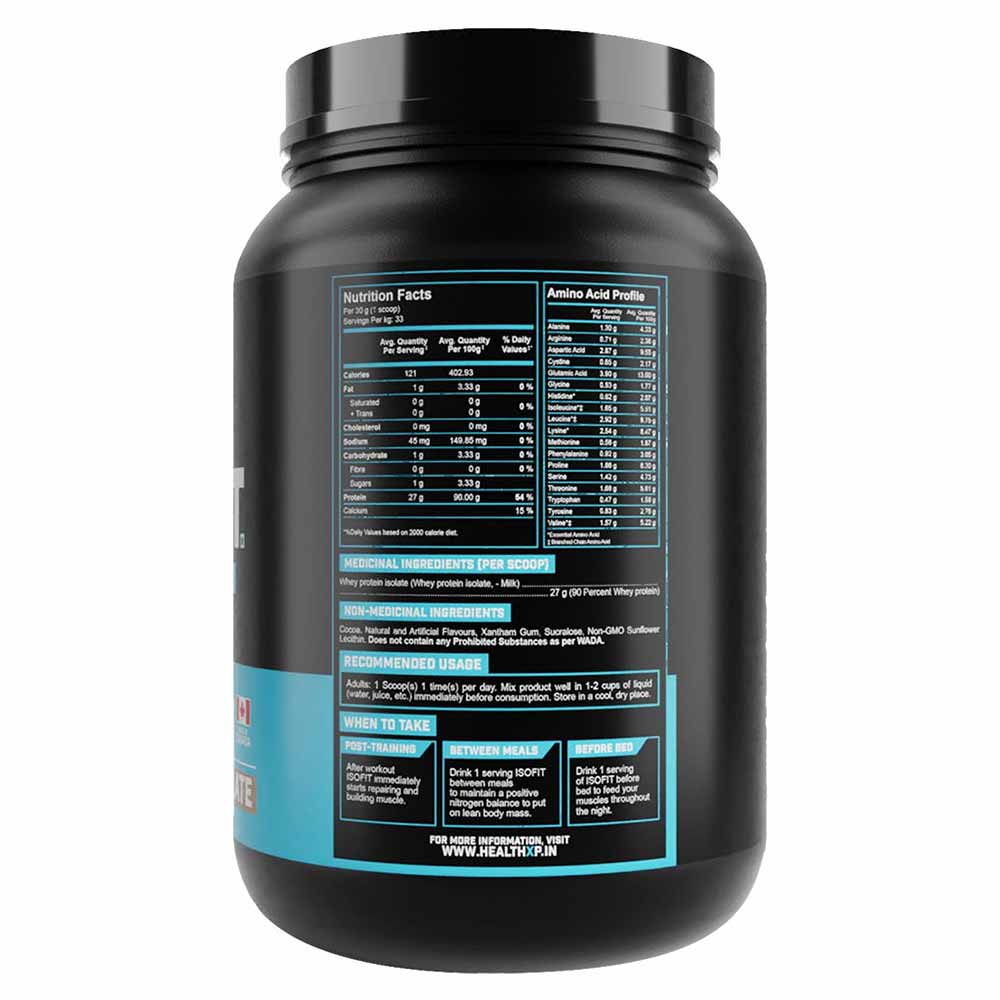 supplementinfo - HealthXP Isofit Whey Protein Isolate,  2.2 lb  Vanilla 