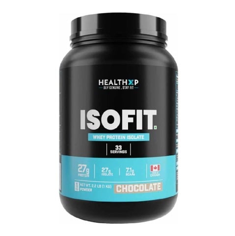 1 - HealthXP Isofit Whey Protein Isolate,  2.2 lb  Chocolate Peanut Butter 