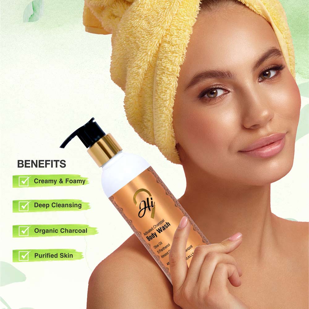 3 - Hi9 Activated Charcoal Body Wash,  250 ml  for All Types of Skin 