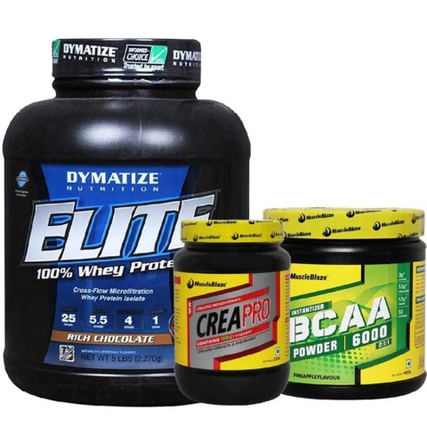 Dymatize Elite 100% Whey Protein (Rich Chocolate) with BCAA & Creatine