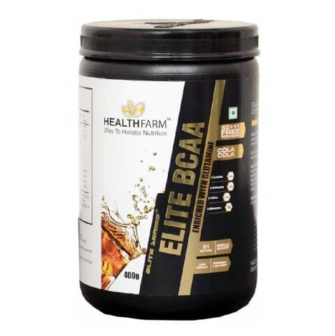 Healthfarm Elite BCAA Gultamine Mix,  0.88 lb  61 Servings  Cola Cola 