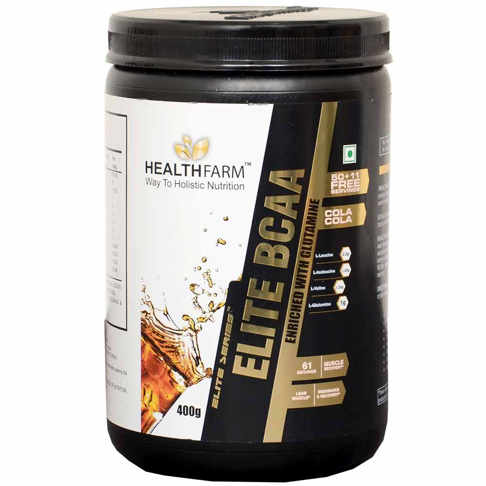 Healthfarm Elite BCAA Gultamine Mix,  0.88 lb  61 Servings  Cola Cola 