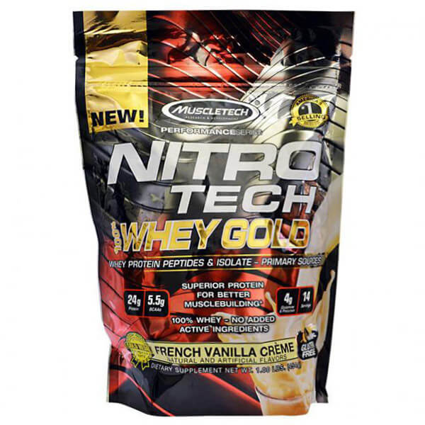 MuscleTech Nitro Tech Whey Gold Performance Series,  1 lb  French Vanilla Creme 