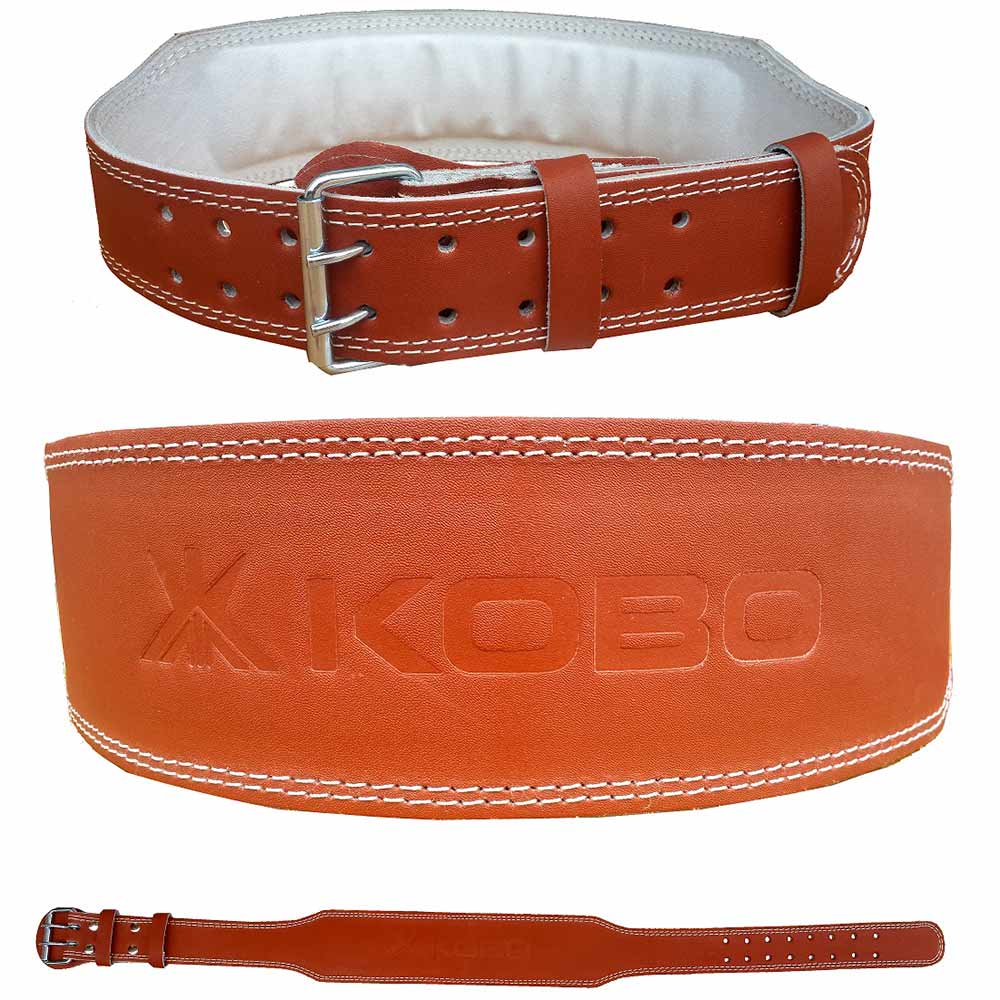 KOBO Back Support Weight Lifting Gym Belt (WTB-02),  Brown  XL 