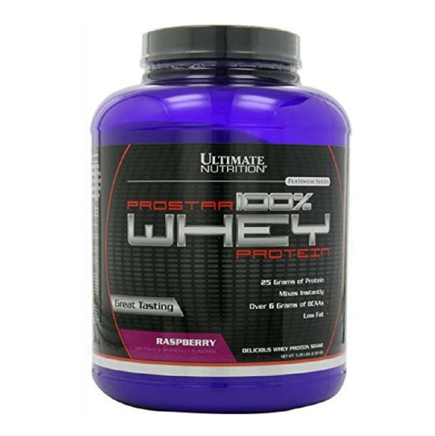 Ultimate Nutrition Prostar 100% Whey Protein, 5.28 lb Raspberry Ultimate Nutrition Prostar 100% Whey Protein, 5.28 lb Raspberry