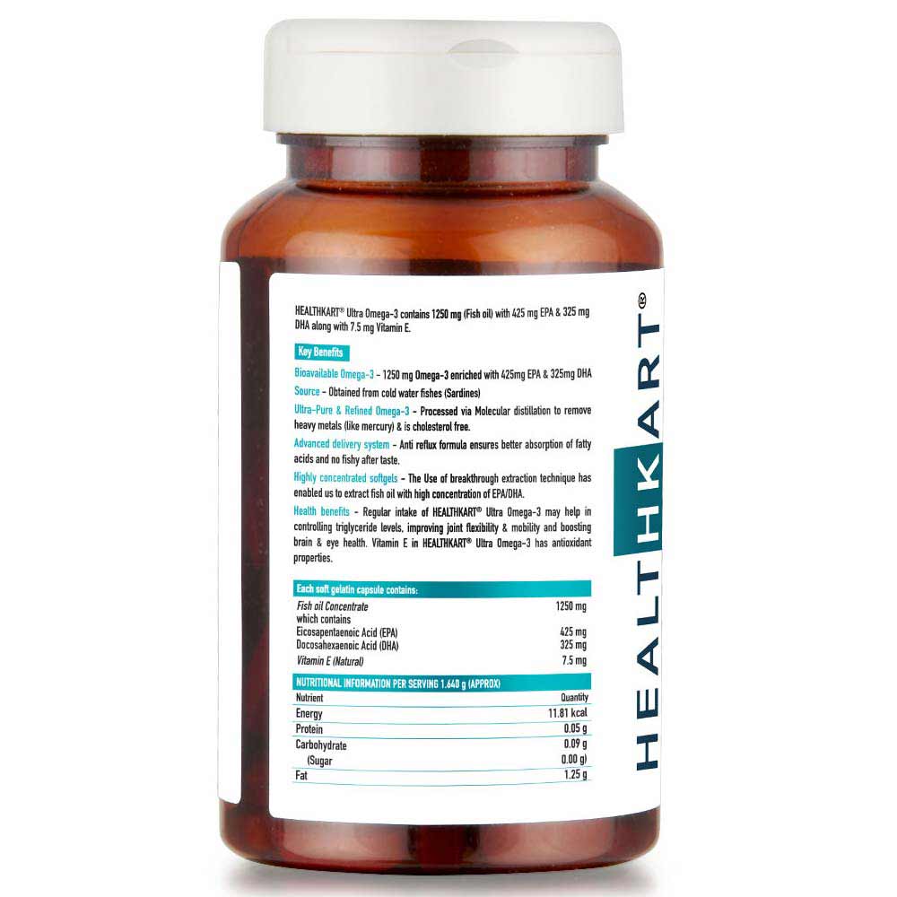 HealthKart Ultra Omega 3 & MuscleBlaze Whey Protein Combo